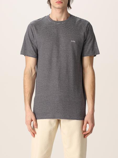 A.p.c. men: Guillermo A.p.c. T-shirt in cotton and linen with logo