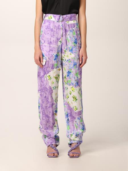 MSGM: high-waisted pants with graphic pattern - Women