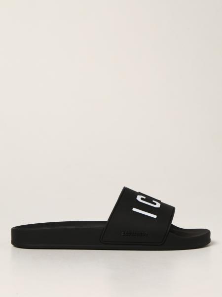 Dsquared2 men's shoes: Icon Dsquared2 rubber sandals with logo
