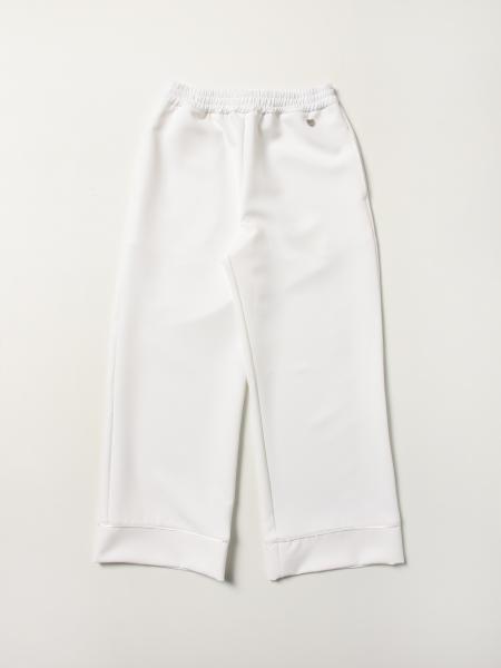 Monnalisa wide trousers with mini logo