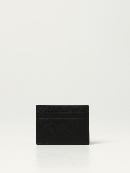 BALENCIAGA: Neo Classic cardholder in grained leather - Black ...