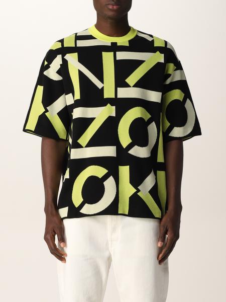 KENZO: cotton blend t-shirt with logo | T-Shirt Kenzo Men White | T 