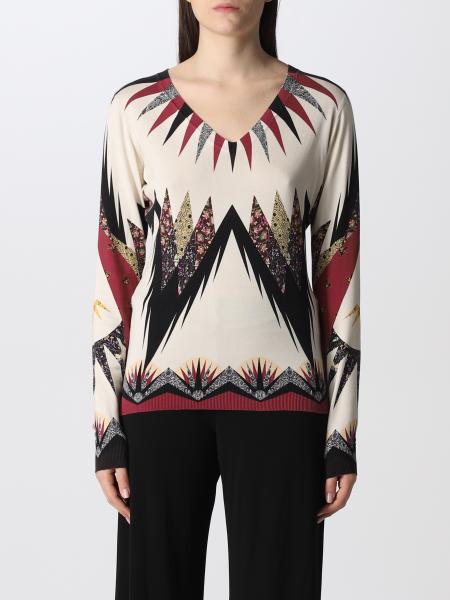 Etro stretch silk sweater with print