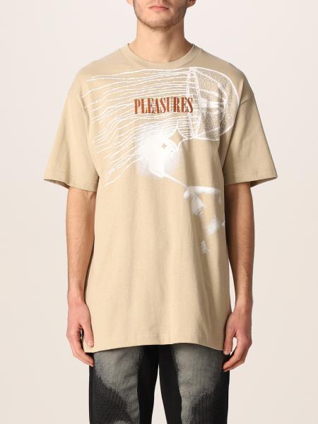 PLEASURES: t-shirt in cotton with print - Beige | Pleasures t-shirt ...