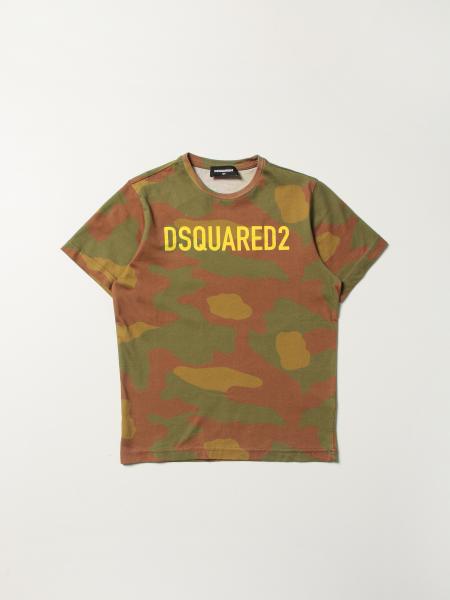 T-shirt Dsquared2 Junior a fantasia camouflage