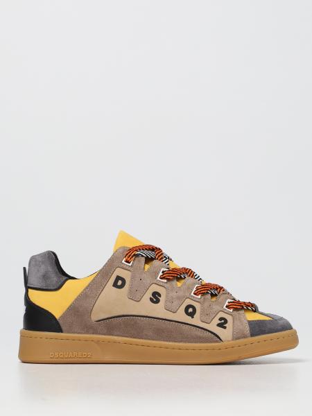 Dsquared2 boxer sneakers in nubuck and suede