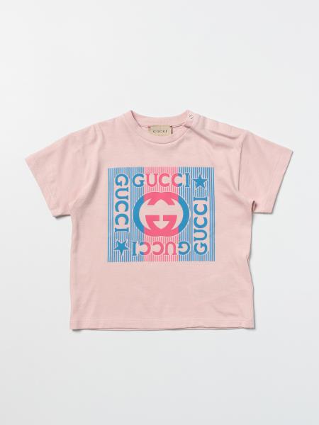 Abbigliamento bimbi: T-shirt in jersey di cotone con stampa Gucci