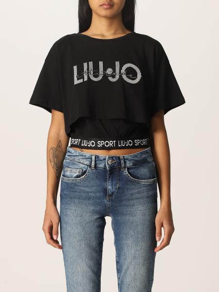 Liu Jo: Liu Jo cropped t-shirt with logo