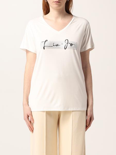 Liu Jo: Liu Jo T-shirt in viscose blend with rhinestones