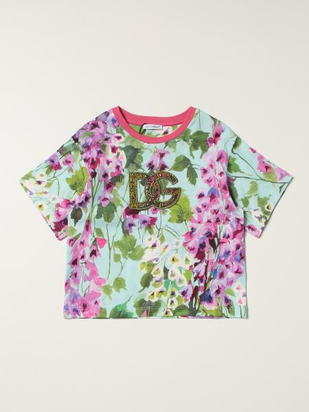 Dolce & Gabbana floral print t-shirt with DG logo