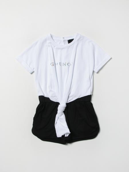 Givenchy bicolor cotton jumpsuit with logo