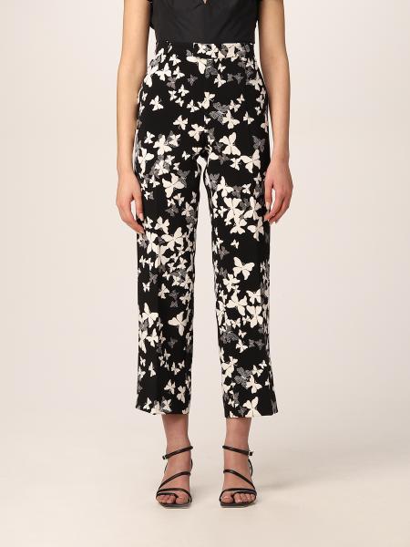 Red Valentino printed cady trousers