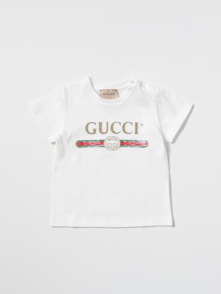 T-shirt Gucci in cotone con logo vintage