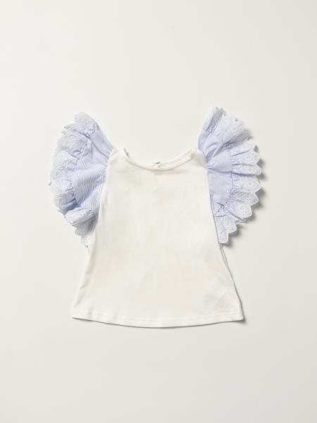 Chloé: Chloé cotton T-shirt with flounced sleeves
