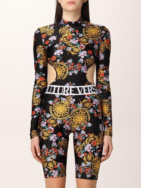 Versace Jeans Couture body cut out with floral baroque pattern