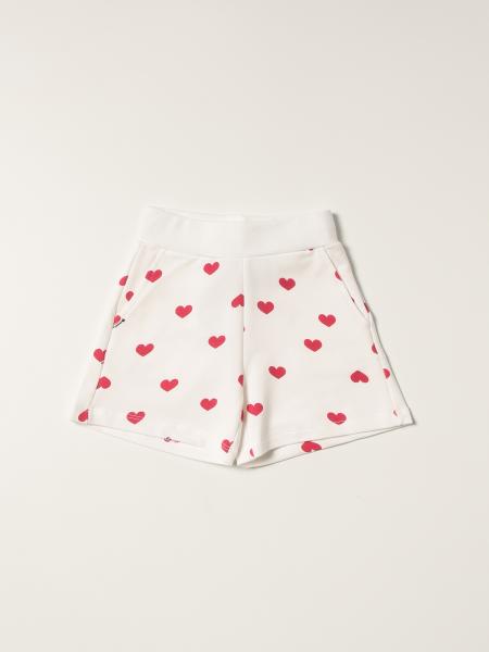 Monnalisa jogging shorts with all-over hearts