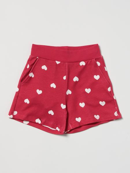 Monnalisa jogging shorts with all-over hearts