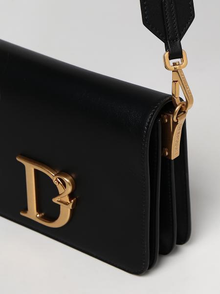 DSQUARED2: leather crossbody bag - Black | Dsquared2 crossbody bags ...