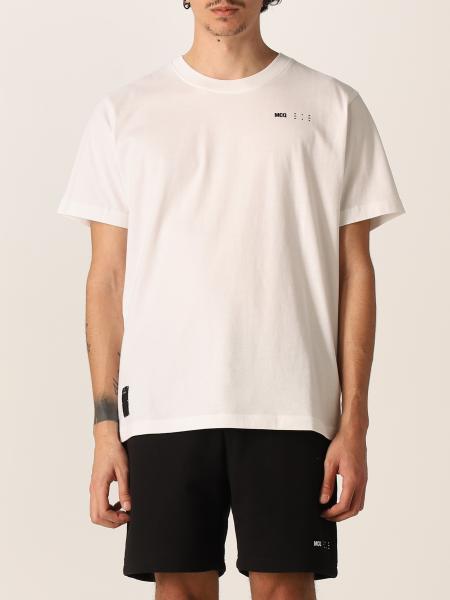 McQ men's clothing: McQ cotton blend t-shirt with logo