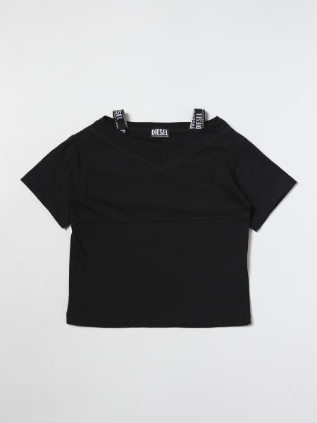 Diesel kids: Diesel cotton T-Shirt with branded straps