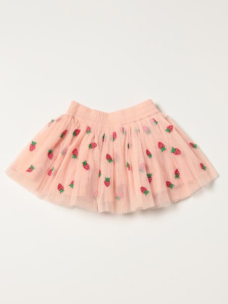 Stella McCartney skirt + culottes set with embroidered strawberries