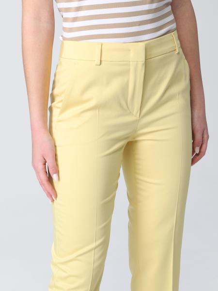 MAX MARA: classic cotton trousers - Yellow | Trousers Max Mara 