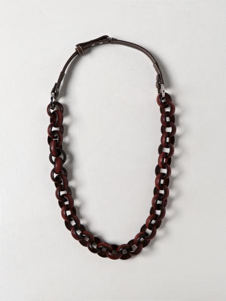 Collana Carabo S Max Mara con maglie in legno