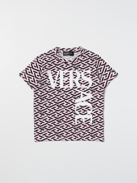 T-shirt Versace Young stampata con logo