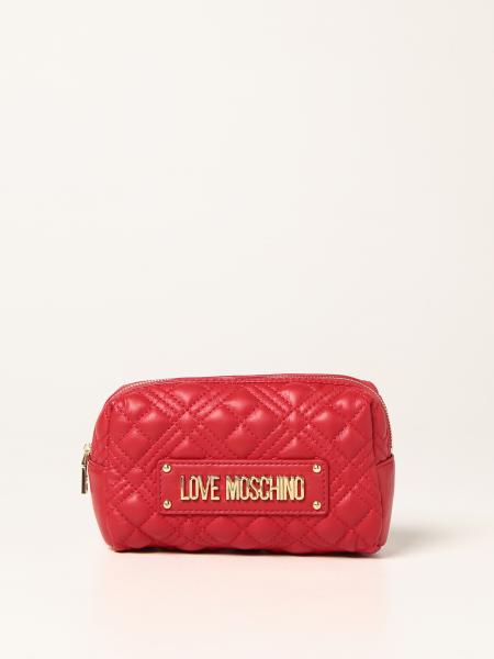 Love Moschino beauty case in quilted synthetic leather