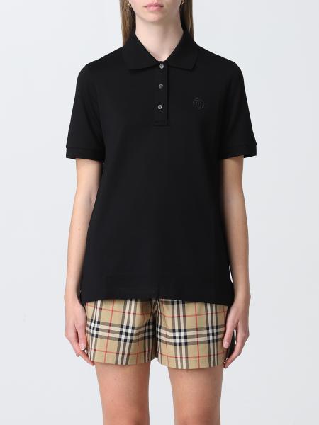 Burberry cotton polo t-shirt with embroidered logo