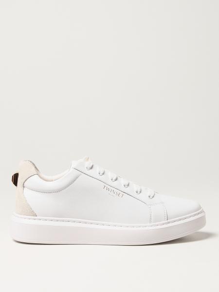 Twinset women: Twinset sneakers in leather with maxi stud