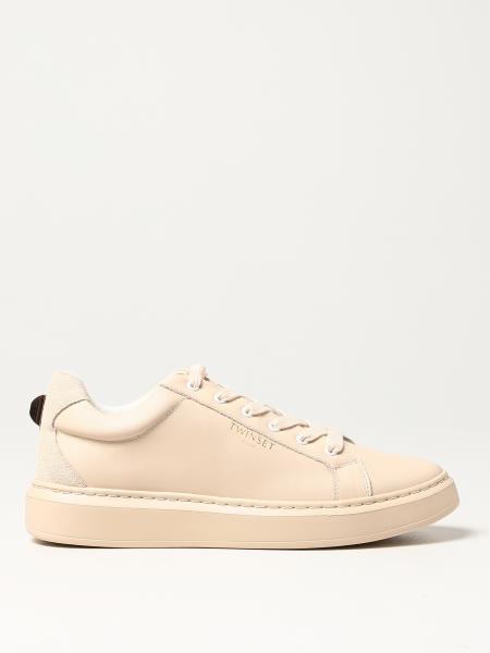 Twinset trainers in leather with maxi stud
