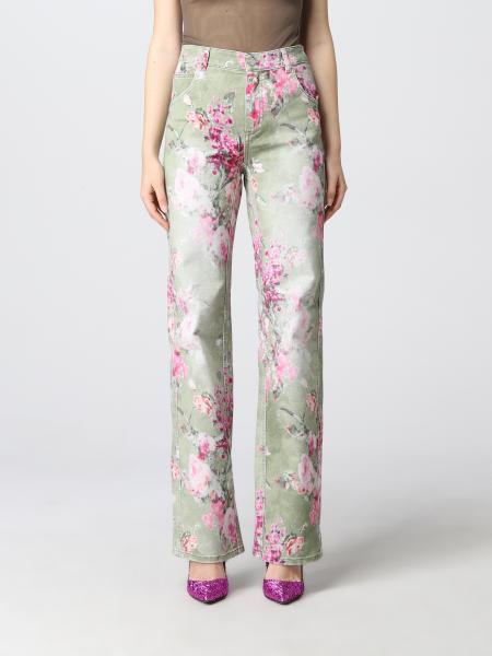 Blumarine jeans in denim with floral print