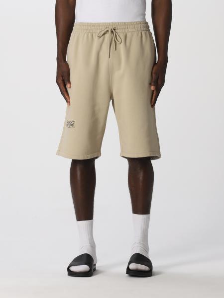 Off-White men: Off-White Bermuda shorts in cotton with embroidery