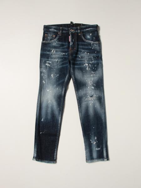 Jeans a 5 tasche Dsquared2 Junior con logo