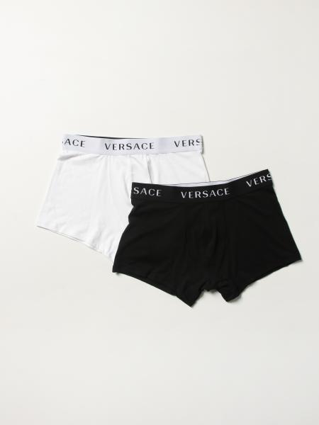 Versace cotton trunks bi-pack with logo