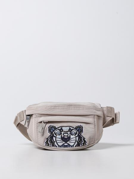 Kenzo pouch in technical canvas with embroidered tiger