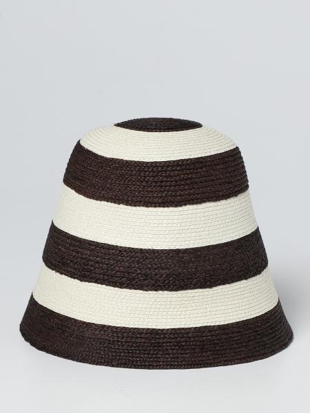 S Max Mara bicolor straw hat