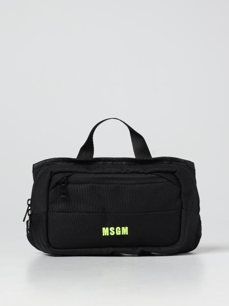 Msgm belt bag in technical fabric with logo