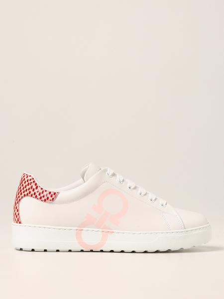 Salvatore Ferragamo shoes for women: Salvatore Ferragamo leather trainers