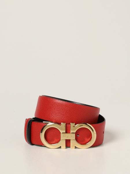 mens ferragamo belt red