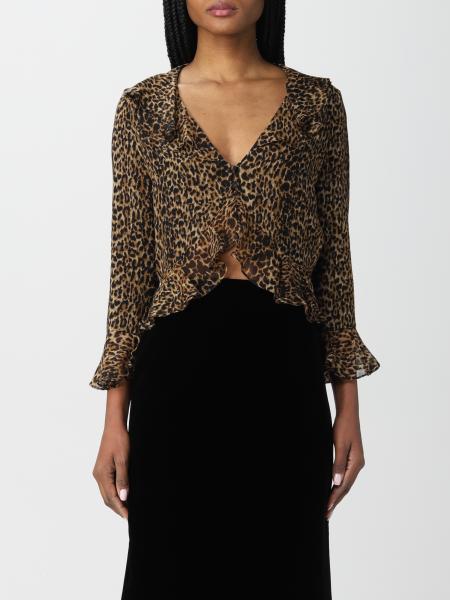 Saint Laurent blouse with leopard print