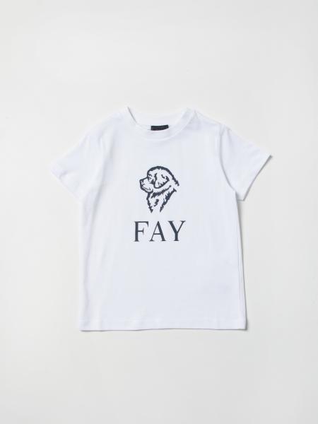 Fay: Fay cotton t-shirt with logo print