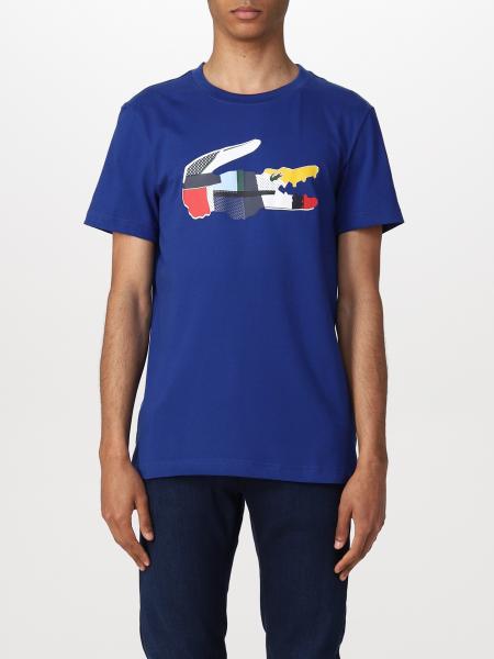 LACOSTE: t-shirt for man - Royal Blue | Lacoste t-shirt TH0822 online ...