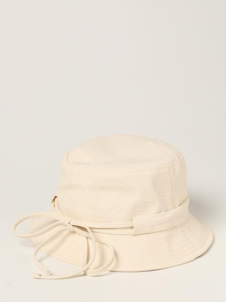 JACQUEMUS: Cappello da pescatore in cotone - Bianco | Cappello Jacquemus  213AC0015001 GIGLIO.COM