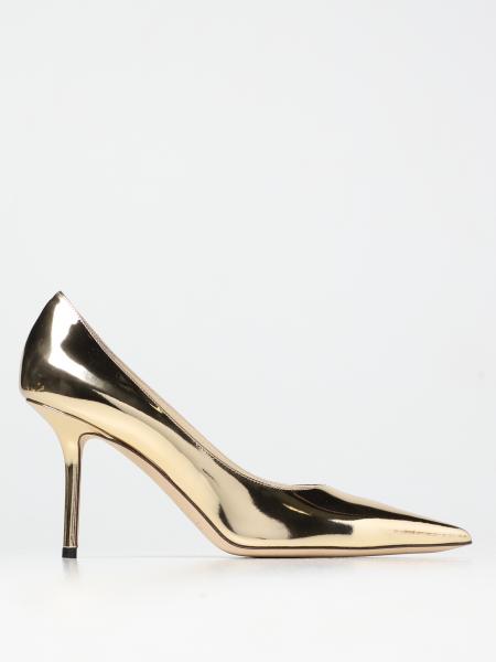 JIMMY CHOO: Love laminated leather pumps - Gold | Jimmy Choo pumps ...