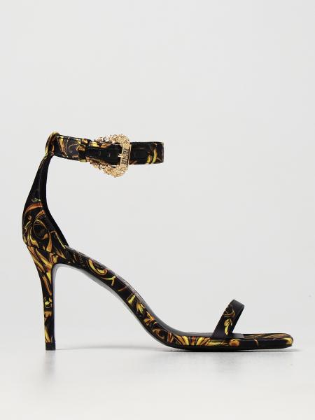 Versace Jeans Couture heeled sandals in fabric