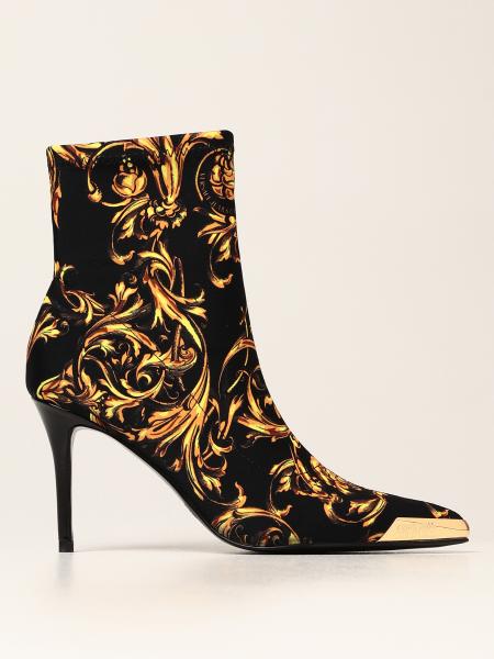 Versace Jeans Couture women's shoes: Versace Jeans Couture ankle boots with Baroque print