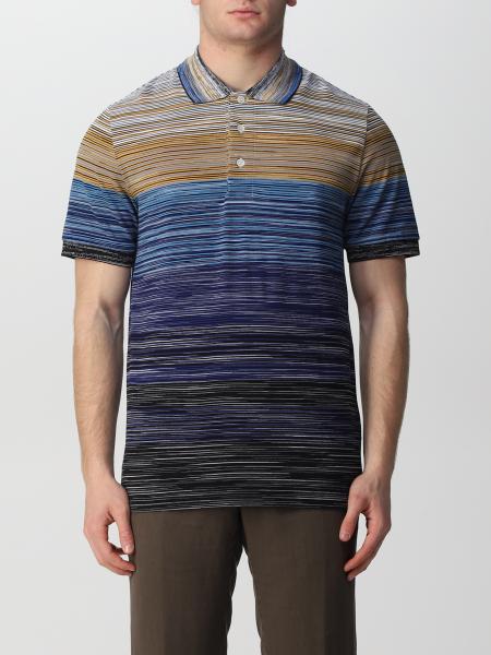 Missoni men: Missoni cotton polo shirt with stripes