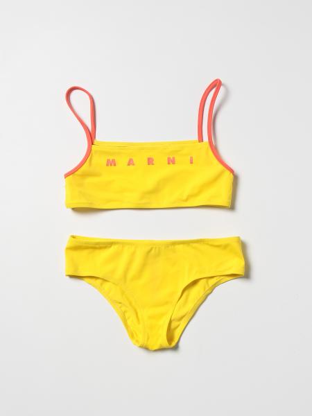 MARNI: kids' swimsuit - Yellow | Marni swimsuit M00417M00M2 online on ...